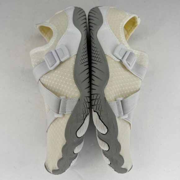 Womens Beige Quick-Dry Aqua Socks Rubber Barefoot Slip On Size 9.5 Water Shoes - Picture 7 of 9